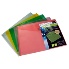 FlipFile Recycled Popper Wallet - A5 - Assorted - Pack of 5